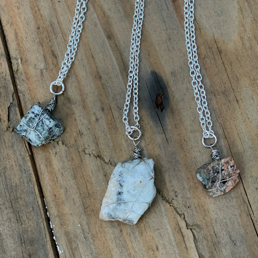 Georgia Silver Stone Necklaces (MANY OPTIONS)